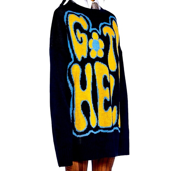 NWOT Dolls Kill Worst Kinda Curse oversized sweater - Picture 4 of 12